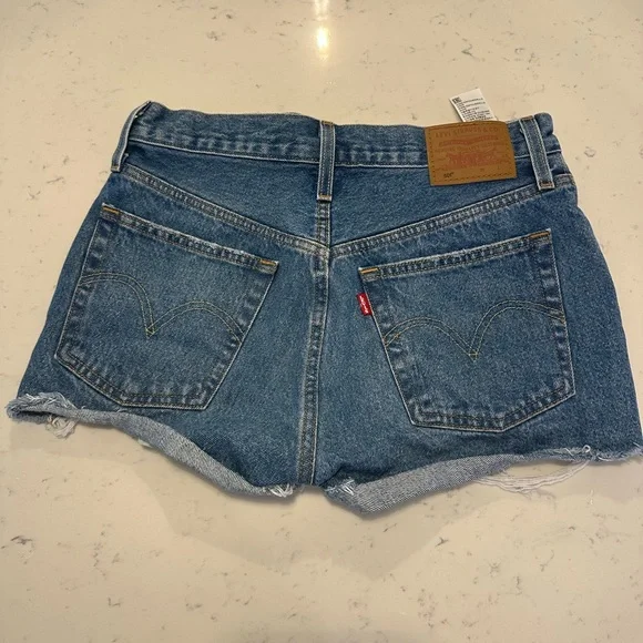 Levi's 501 High Rise Denim Shorts - Picture 2 of 6